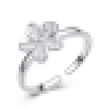 Женская 925 стерлингового серебра в форме цветка кольцо открытие
